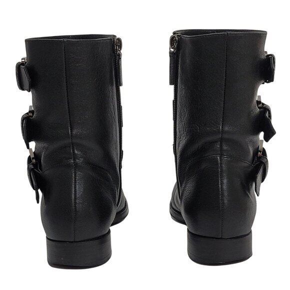 Longchamp Boots Booties Ankle 35 Black Leather - Picture 8 of 11